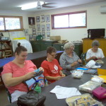 members busy sewing